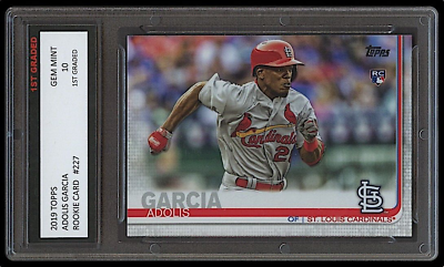 #ad Adolis Garcia 2019 Topps 1st Graded 10 MLB Rookie Card #227 St. Louis Cardinals
