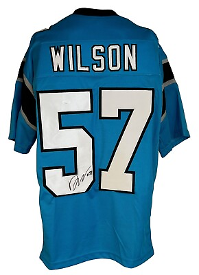 #ad Damien Wilson autographed signed jersey NFL Carolina Panthers PSA COA