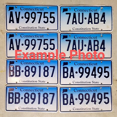 #ad CONNECTICUT LICENSE PLATE PAIR 🔥FREE SHIPPING🔥 1 RANDOM MATCHING SET