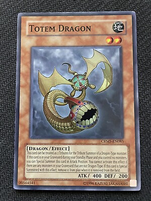 #ad Yugioh Totem Dragon CRMS EN085 Super Rare Unlimited Edition Near Mint LP