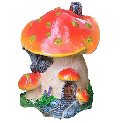 #ad Portable Mushroom Statue Landscapes Desk Decorations Simulation Mushroom