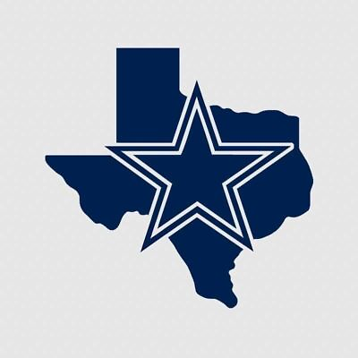 #ad Dallas Cowboys Texas Logo Die Cut Laminated Vinyl Sticker Decal
