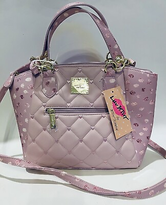 Betsey Johnson LBKINLEY Satchel Purse Handbag Pink NWT