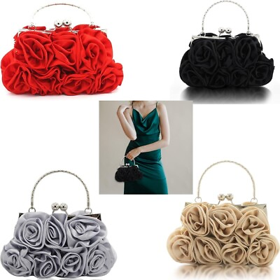 #ad Evening Clutch Purse Bag Handbag Floral Wedding Party Women