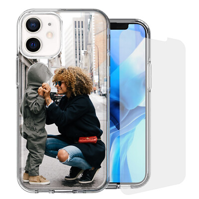 Personalized Custom Photo Phone Case For Apple iPhone w Glass Screen Protector