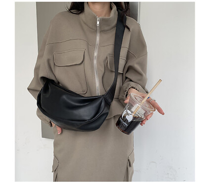 Women#x27;s Crossbody Hobo Bags Moon Shape Dumpling Bag fashion Shoulder Strap Purse