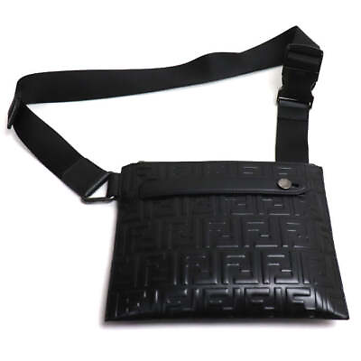 #ad FENDI Zucca embossed leather shoulder bag 7VA437 #152