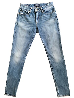 #ad Lucky Sz 6 28 Jeans Sasha Super Skinny Medium Wash Distressed Excellent Conditio