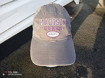 #ad jmu madison dukes baseball hat cap one size grey legacy