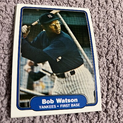 #ad 1982 Fleer #54 Bob Watson New York Yankees