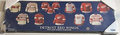 #ad Detroit Red Wings Red And White. Forever. Game Sweaters Poster 1926 To 1992