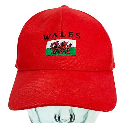 #ad Wales Cymru Walsh Baseball Cap Curved Bill Embroidered Dragon Flag Adjustable