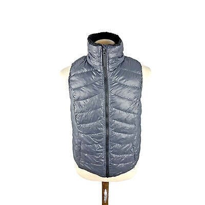 #ad Calvin Klein Women’s Grey Jacket Gilet Warm Puffer XL Designer Wind Resistant