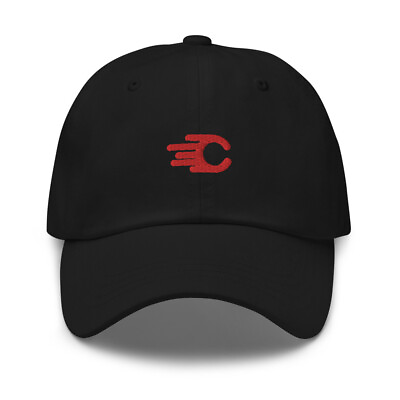 #ad Calgary Flames Minimalist Design Embroidered Dad Hat Hockey Cap
