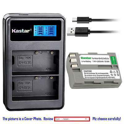 #ad Kastar Battery LCD Dual Charger for Nikon EN EL3e MH 18 amp; Nikon D90 DSLR Camera