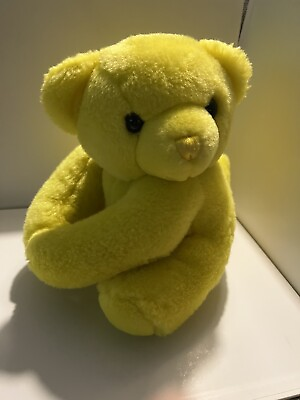 #ad 9quot; Yellow Plush Teddy Bear Stuffed Animal