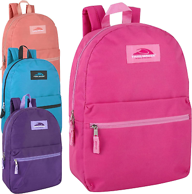 #ad Trail maker 24 Pack Classic 17 Inch Backpacks in Assorted Girls 4 Color Pack