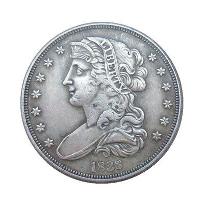 #ad 1838 Queen Liberty IN GOD WE TRUST Half Dollar Hobo Nickel Coin Collectible R1