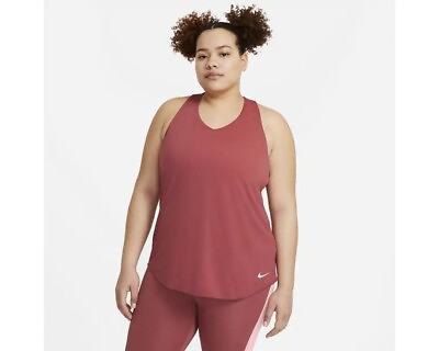 #ad Nike Women#x27;s Plus Size 1X Canyon Rust Breathe Cool Running Tank Top DQ1086 691