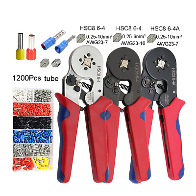 #ad Ferrule Crimping Tool Kit Self adjustable Ratchet Wire Terminal Crimper Pliers