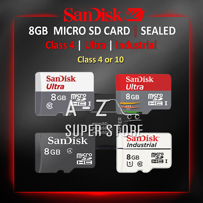 #ad MICRO SD CARD 8GB SanDisk Ultra Extreme Pro Fast Memory Class 4 or 10 ORIGINAL