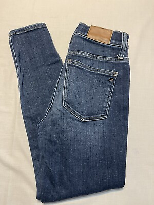 #ad Madewell Skinny Jeans Hayes Wash Women’s size 25 EUC Measurements In Photos