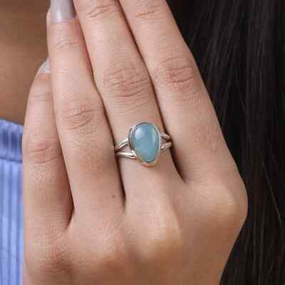 #ad Aquamarine Gemstone Ring Handmade Solid 925 Silver Marriage Ring All Size HT1065