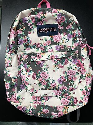 #ad Jansport BACKPACK Womens White Pink amp; Floral