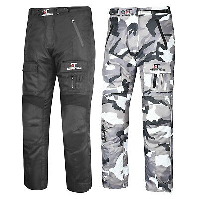 #ad Motorbike Motorcycle Waterproof Cordura Textile Trousers Pants Armours BLACK