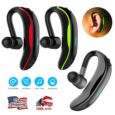 #ad Bluetooth Earphone Wireless Business Earpiece Hand Free Call Running Headphones
