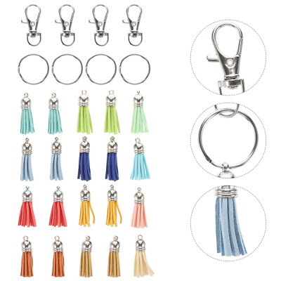 #ad 50 Sets Key Chain Clip Keyring Onament Handbag Pendant Charm