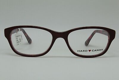 #ad 1 Unit New Hard Candy Women Red Pattern Eyeglass Frame 52 17 140 #143