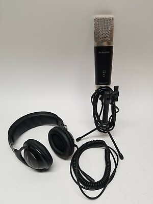 #ad M Audio Producer USB Microphone Audio Mic W Audio Technica Headset ATH M20