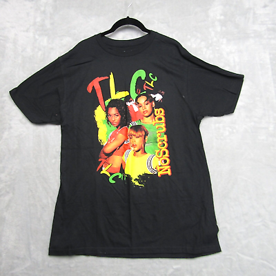 #ad TLC No Scrubs Shirt Mens Unisex Large Short Sleeve Graphic Music Crew Neck Black