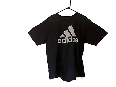 #ad Adidas Logo Black T Shirt Size XL