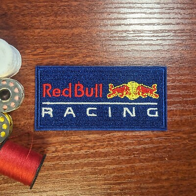 #ad Red Bull Racing Patch Motorsports Energy Drink Embroidered Iron On 1.5x3.25quot;