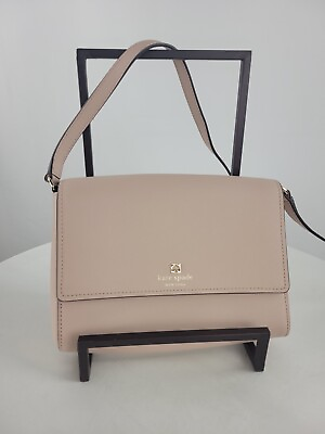 #ad Kate Spade Crossbody Purse Pink Saffiano Leather Shoulder Bag