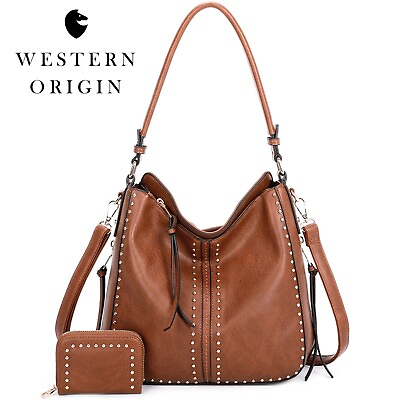 Concealed Carry Purse Crossbody Leather Shoulder Bag Women Handbag Wallet Brown $39.95