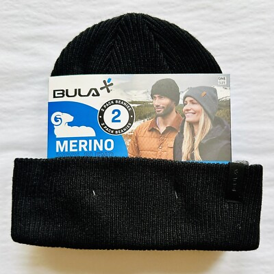 #ad Bula Unisex Merino Wool Blend Beanie 2 pack Unisex