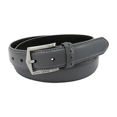 #ad Stacy Adams 087 Leather Belt Grey