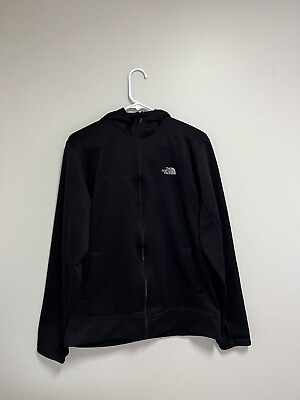 #ad The North Face Hoodie Jacket Mens Medium Full Zip Black Fleece Polyester GUC