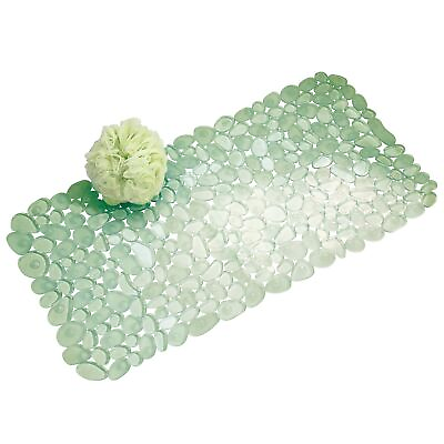 #ad Green Plastic Non Slip Pebble Bath Mat 13.75quot; x 1.78quot;