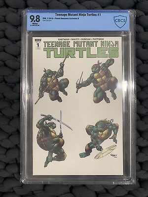 #ad TMNT #1 Planet Awesome Collectibles Exclusive Variant H Cover CBCS 9.8 Slab