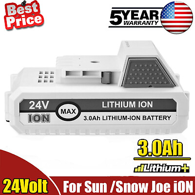 #ad 3.0Ah 24V Lithium Ion Replacement Battery for Snow Joe Sun Joe 24V Series New