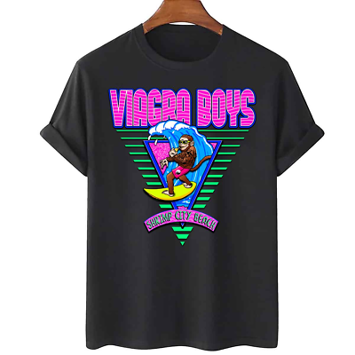 Viagra Boys band city beach T shirt black Short Sleeve All Sizes S 5Xl 1F1146