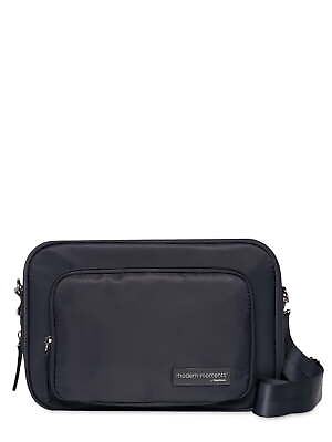 #ad Modern Moments by Gerber Crossbody Diaper Bag with Changing Pad Dark Gray