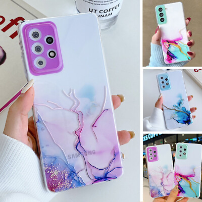 For Samsung Galaxy S22 Ultra S22 A13 5G Phone Case Marble Cute Girls Women Cover $7.99