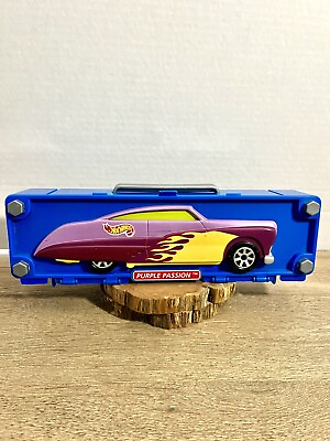 #ad VTG 1998 Hot Wheels 6 Car Purple Passion Storage Case Mattel W O Cars Very Nice