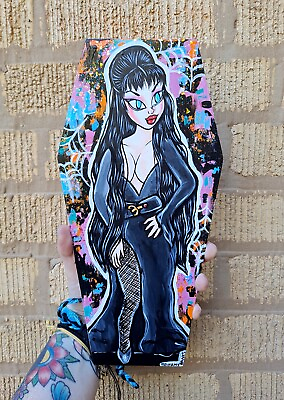 #ad Elvira painting fan art cute original acrylic painting lowbrow