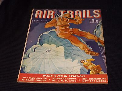 #ad 1939 MARCH AIR TRAILS MAGAZINE AIR ADVENTURES COVER E 7059